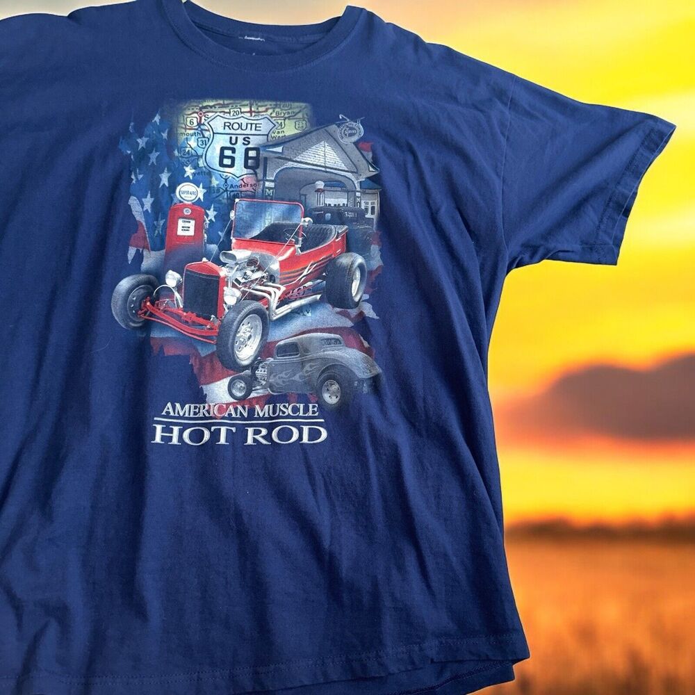 Lifestyle Classics Route US 68 American Muscle Hot Rod Men's T Shirt XXL